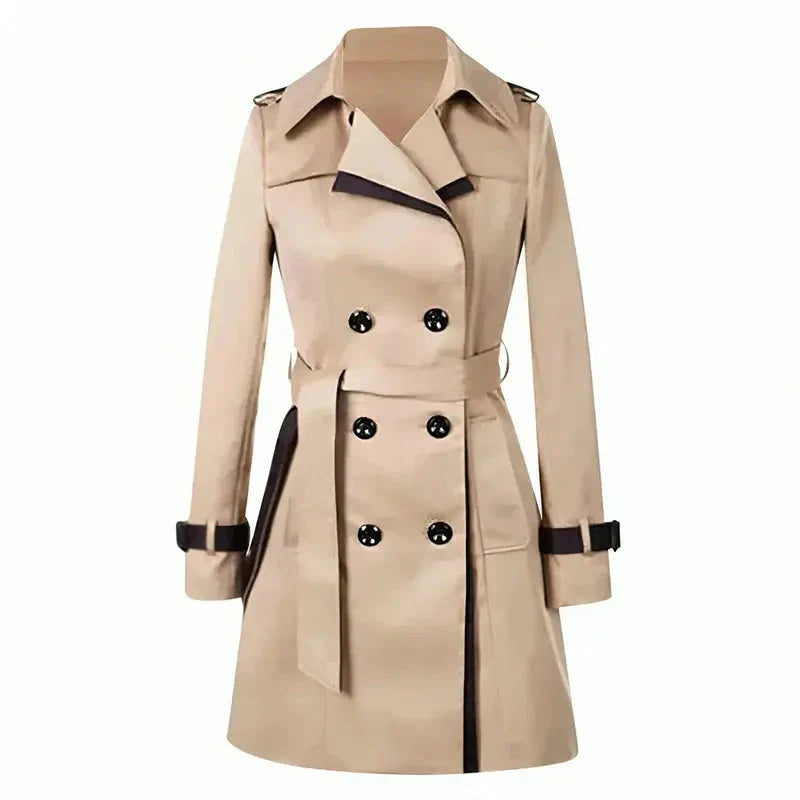 Long Belted Trench Coat for Women