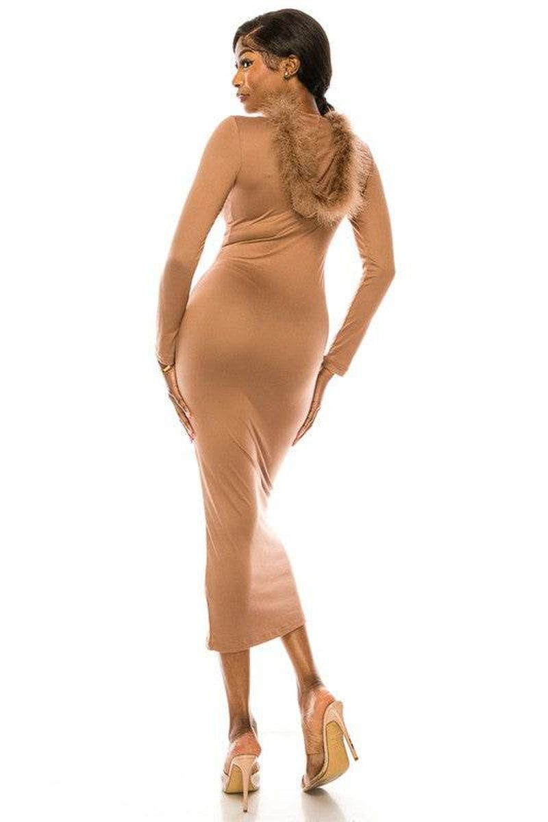 Women'S Long Dress with Hoodie