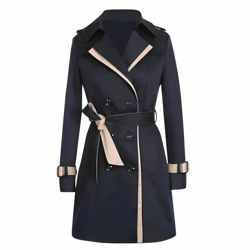 Long Belted Trench Coat for Women