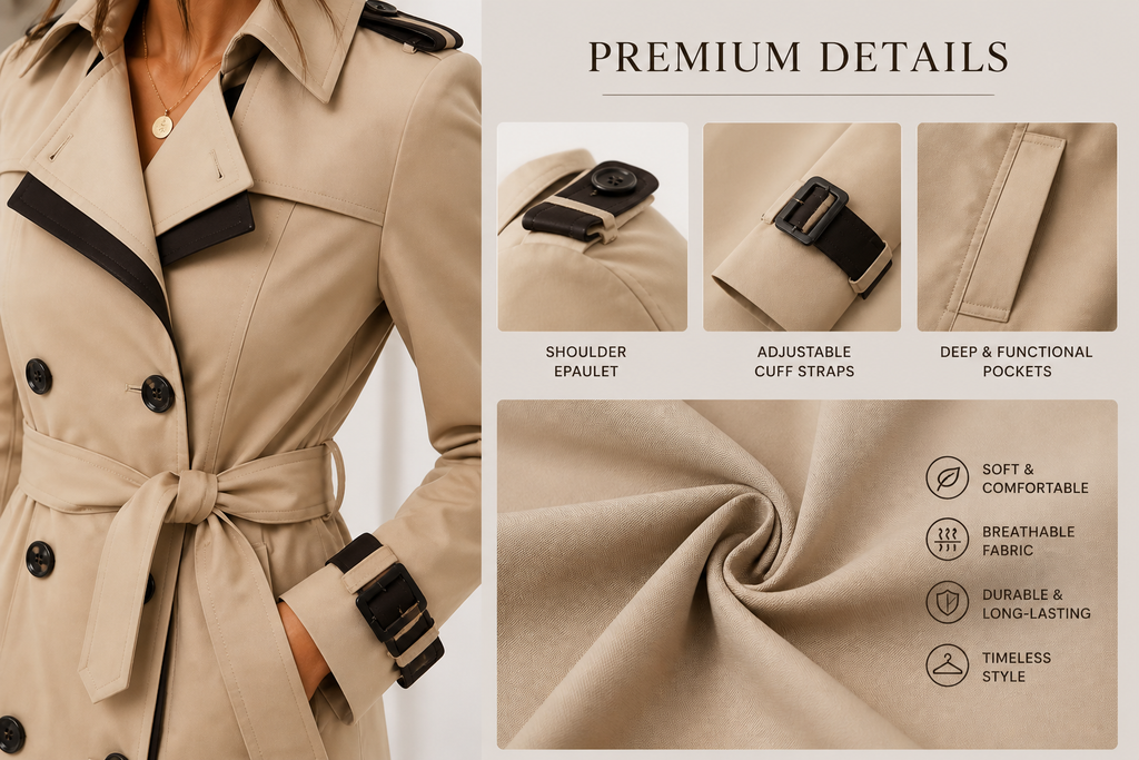 Varelle™ Belted Trench Coat