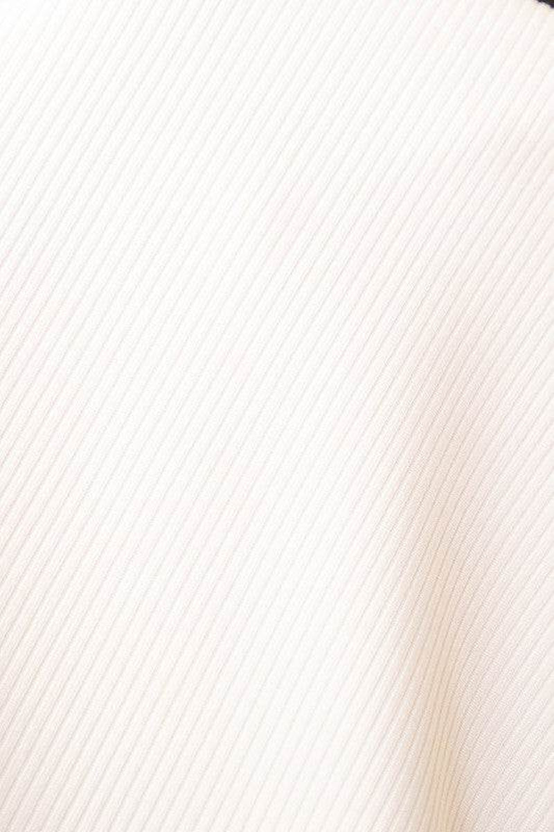 Ribbed round Neck Long Sleeve Top