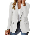 Women'S Long-Sleeve Slim-Fit Blazer with Buckle - Fall Edition