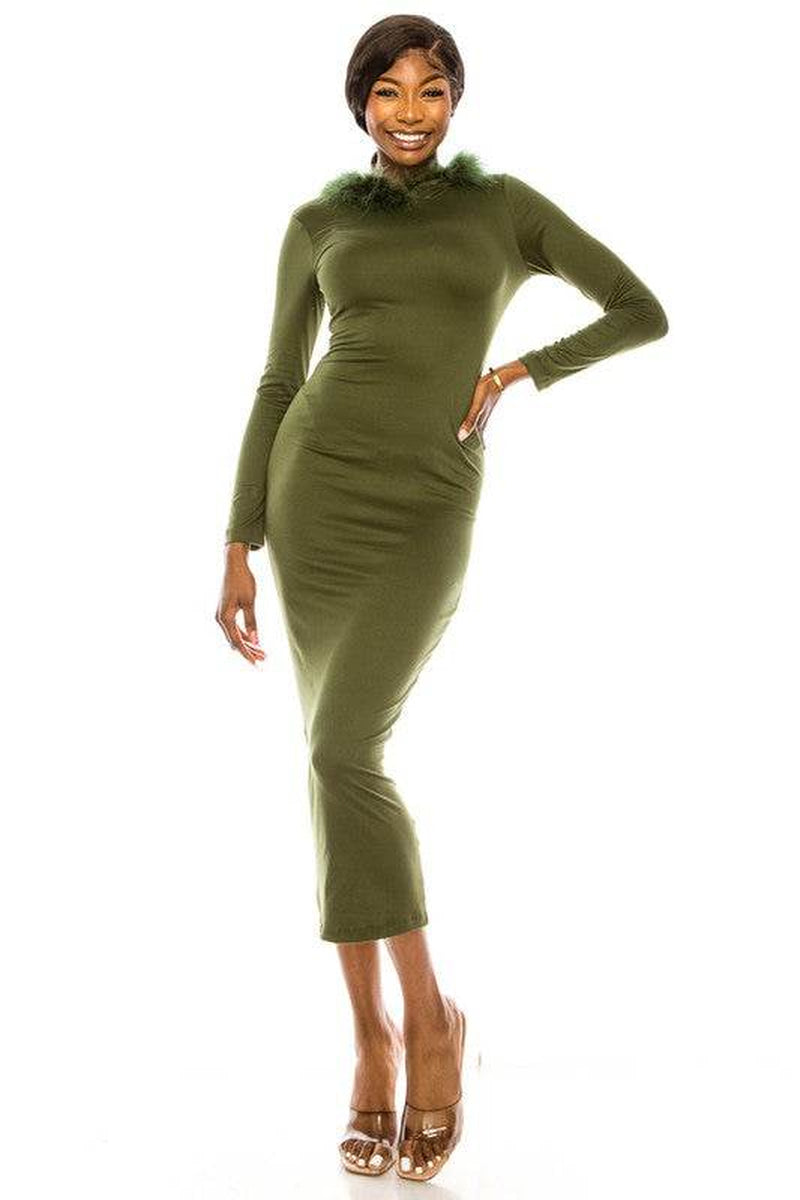 Women'S Long Dress with Hoodie
